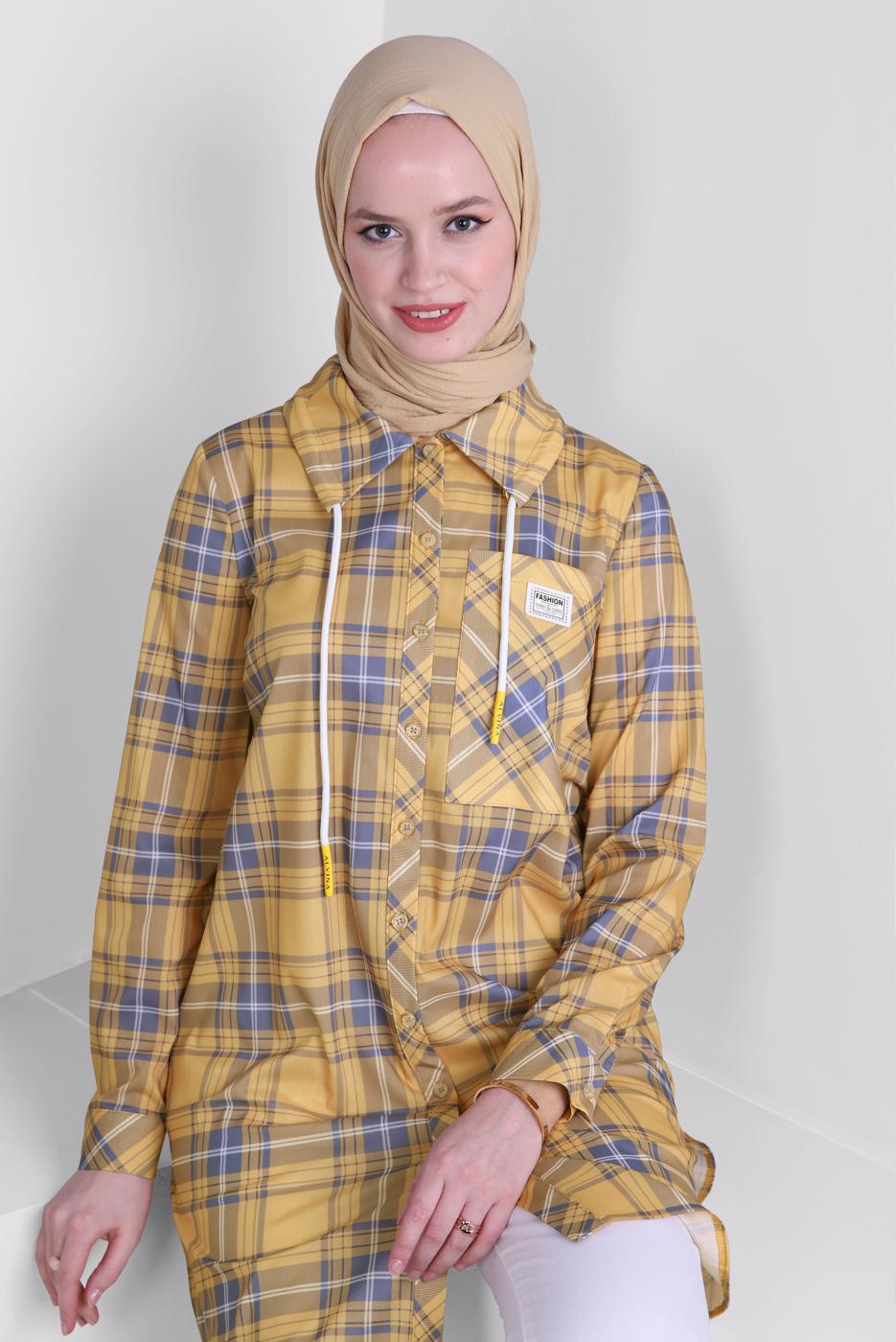 Tesettür giyim YEŞİL ALVİNA DÜZ ŞAL T 8236