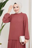 Vêtements hijab ROSE ROBE À MANCHES PERLES T 3013