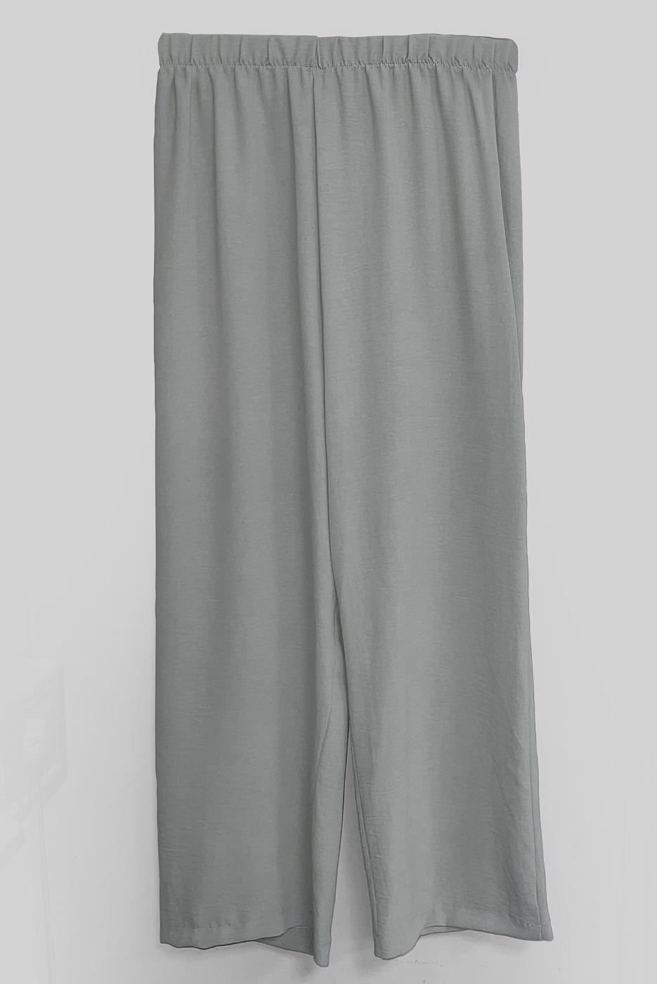 Vêtements hijab GRIS ENSEMBLE PANTALON LARGE CEINTURE 3 PIÈCES T 30013