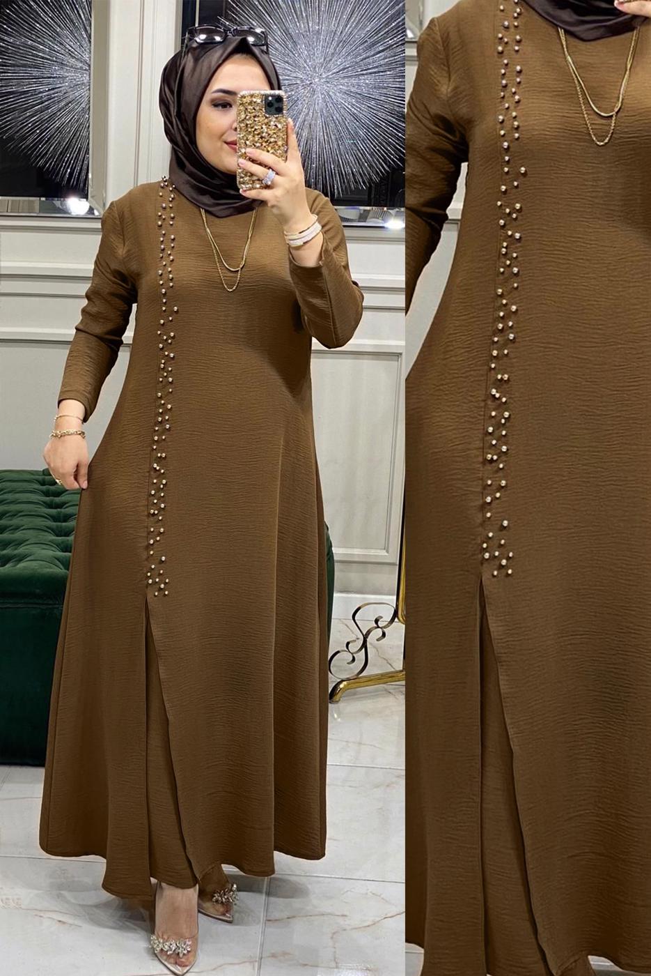 Vêtements hijab TABA ENSEMBLE PANTALON 2 PIÈCES PERLÉ T 30911