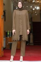 Vêtements hijab VISON COSTUME PANTALON BRODÉ GEM T 4521