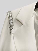 Tesettür giyim EKRU TAŞ DETAYLI KEMERLİ İKİLİ PANTOLONLU TAKIM T 5048