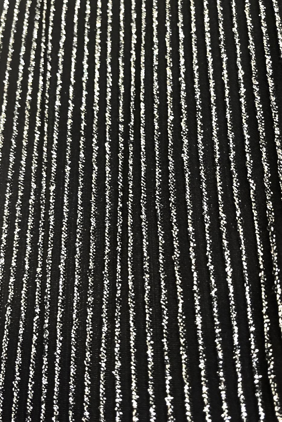 Tesettür giyim SİYAH KOLU FIRFIR DETAYLI SİMLİ ÜÇLÜ PANTOLONLU TAKIM T 6921