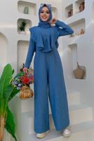Vêtements hijab BLEU MARINE SALOPETTE LARGE À VOLANTS T 0873