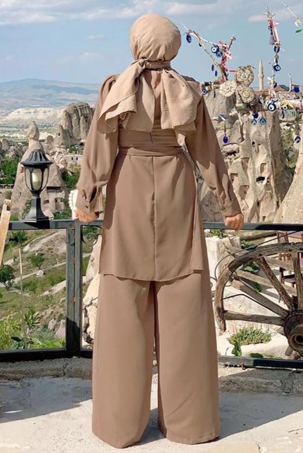 Vêtements hijab VISON SALOPETTE LARGE AVEC CEINTURE T 1473 - TRENDTESETTÜR