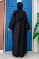 Vêtements hijab NOIR SALOPETTE 2 PIÈCES DÉTAIL DENTELLE T 2873