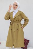 Vêtements hijab BRUN TRENCH AVEC CEINTURE T 3585