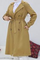 Vêtements hijab BRUN TRENCH AVEC CEINTURE T 3585