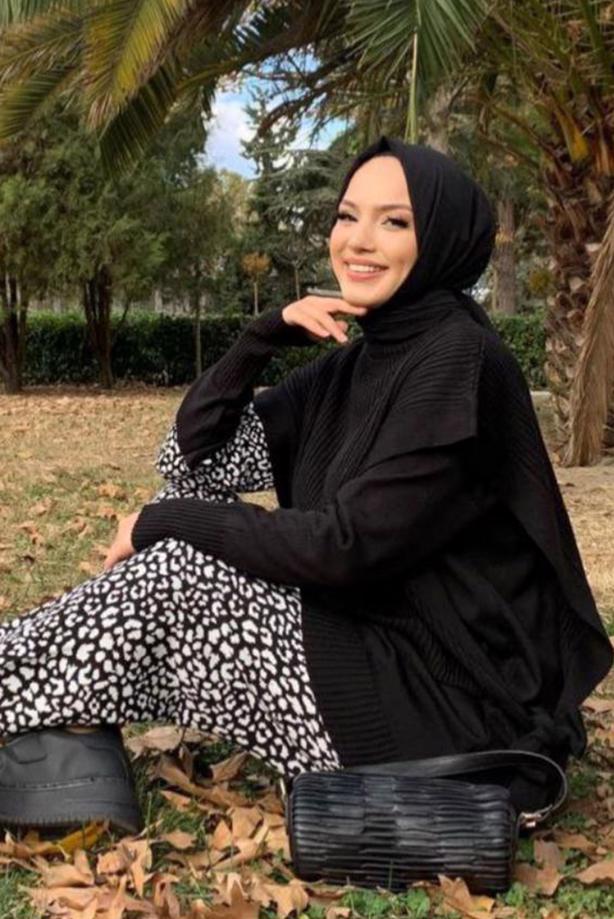 Vêtements hijab NOIR PULL EN MAILLE SANS MANCHES À NOUER T 73222 - TRENDTESETTÜR