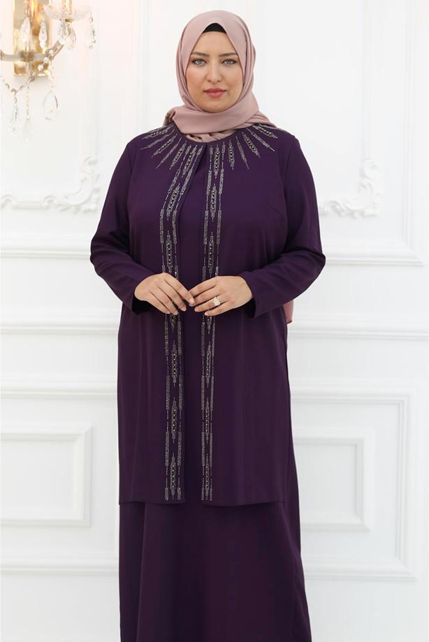 Tesettür giyim MÜRDÜM T 1921 A.H ABİYE ALBİSE - TRENDTESETTÜR