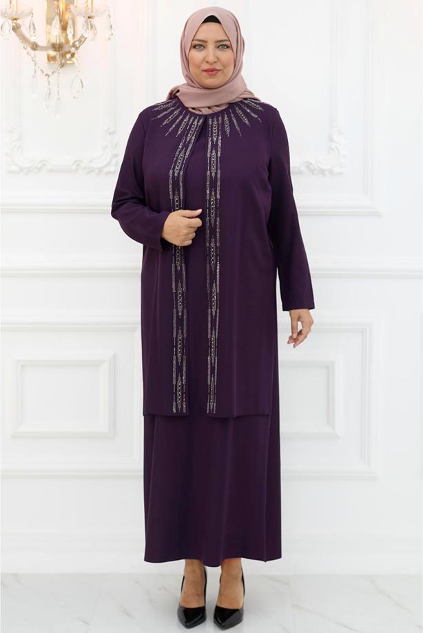 Tesettür giyim MÜRDÜM T 1921 A.H ABİYE ALBİSE - TRENDTESETTÜR