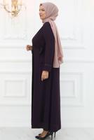 Tesettür giyim MÜRDÜM TAŞLI ABİYE ELBİSE T 8821