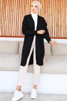 Tesettür giyim SİYAH TRİKO HIRKA T 0073