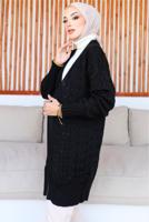 Tesettür giyim SİYAH TRİKO HIRKA T 0073