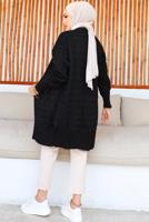 Tesettür giyim SİYAH TRİKO HIRKA T 0073