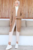 Hijab clothing BROWN KNITWEAR CARDIGAN T 0073