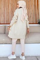 Tesettür giyim BEJ TRİKO HIRKA T 0073