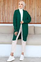 Tesettür giyim YEŞİL TRİKO HIRKA T 0073