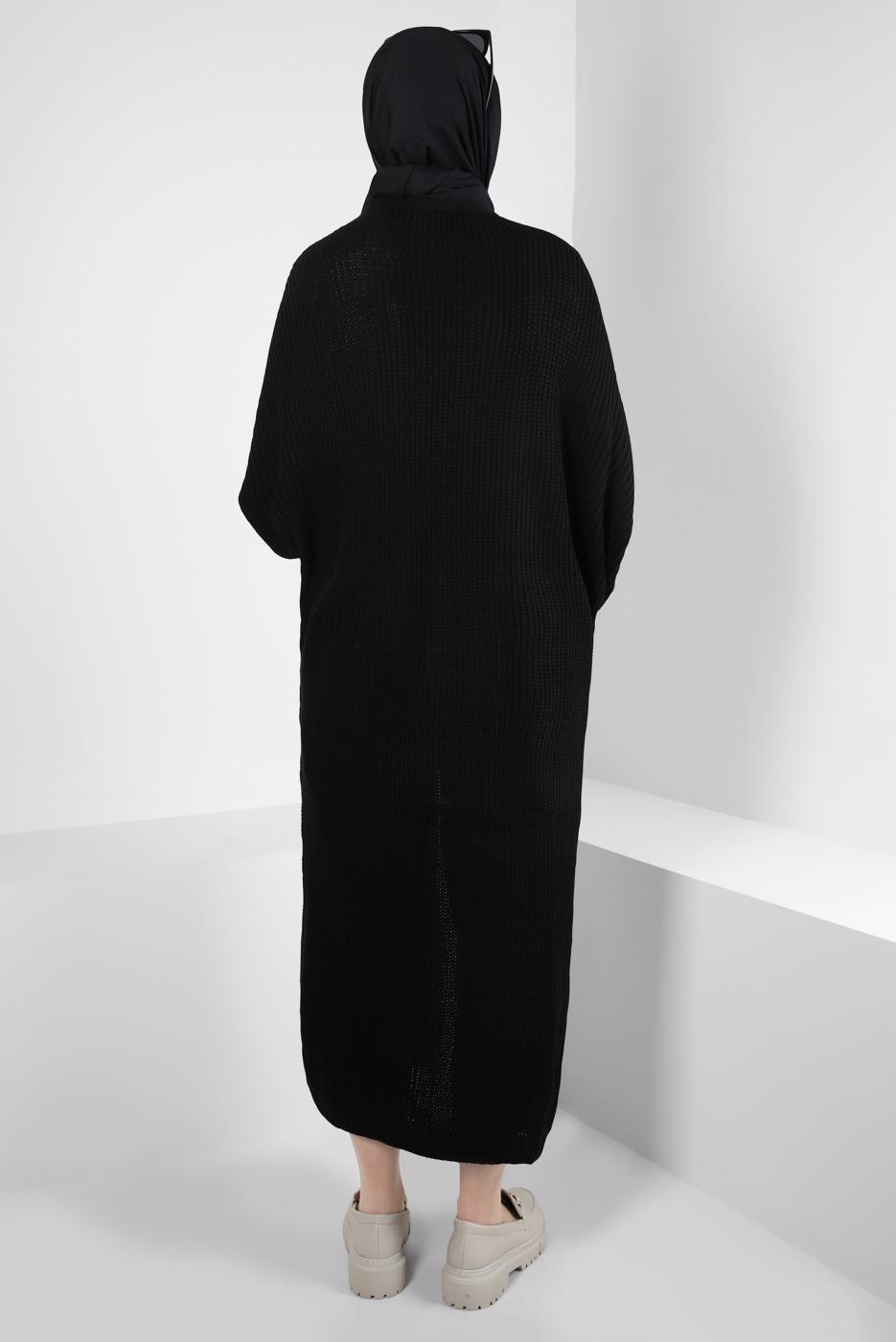 Vêtements hijab NOIR CARDIGAN EN MAILLE T 0103