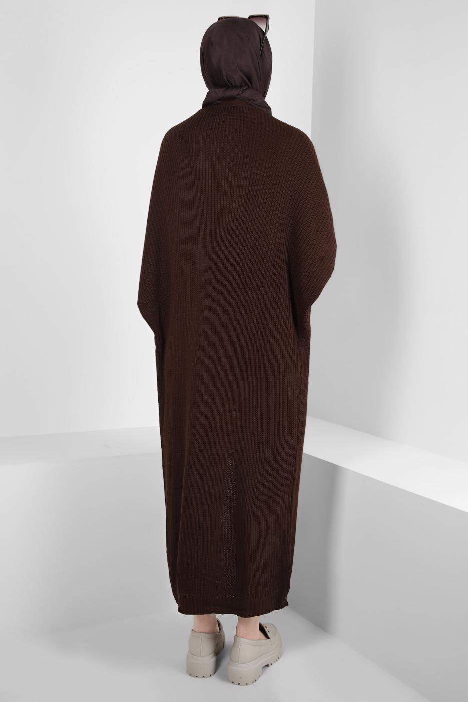Hijab clothing BROWN KNITWEAR CARDIGAN T 0103