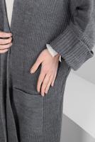 Hijab clothing GREY KNITWEAR CARDIGAN T 0103