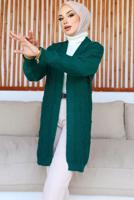 Hijab clothing GREEN KNITWEAR CARDIGAN T 0273