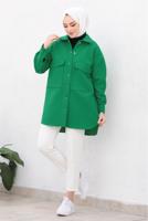 Hijab clothing GREEN QUILTED JACKET T 0563