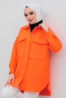 Hijab clothing ORANGE QUILTED JACKET T 0563