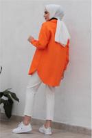 Hijab clothing ORANGE QUILTED JACKET T 0563