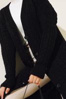 Tesettür giyim SİYAH TRİKO HIRKA T 0773