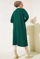 Tesettür giyim YEŞİL TRİKO HIRKA T 0773