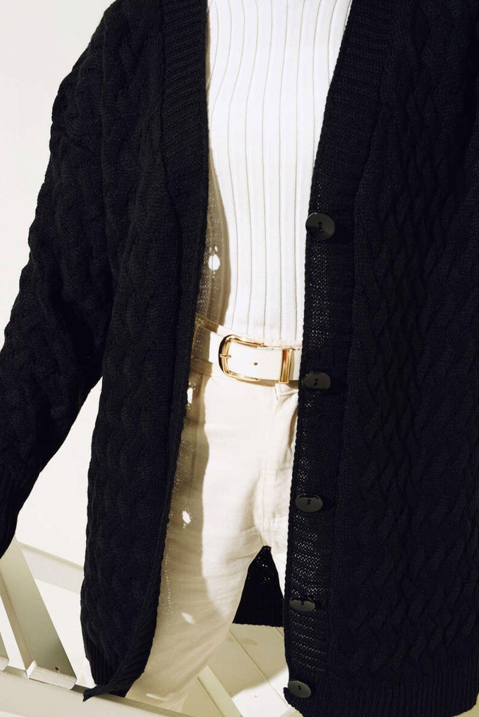 Vêtements hijab NOIR CARDIGAN EN MAILLE T 0963