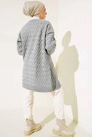 Tesettür giyim GRİ TRİKO HIRKA T 0963