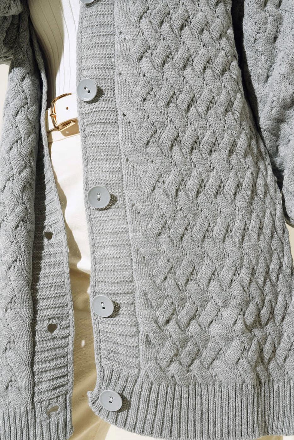 Tesettür giyim GRİ TRİKO HIRKA T 0963