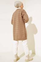 Tesettür giyim KAHVE TRİKO HIRKA T 0963