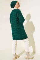 Tesettür giyim YEŞİL TRİKO HIRKA T 0963