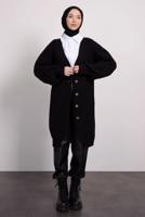 Vêtements hijab NOIR CARDIGAN EN MAILLE T 1876