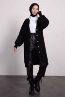 Vêtements hijab NOIR CARDIGAN EN MAILLE T 1876