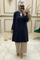 Vêtements hijab BLEU MARINE VESTE À DOUBLE BOUTONNAGE T 31311