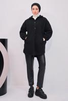 Hijab clothing BLACK JACKET WITH SHIRT COLLAR T 4253