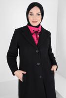 Hijab clothing BLACK ALVINA POCKET DETAILED JACKET T 44276