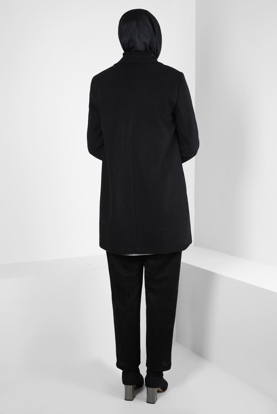 Hijab clothing BLACK ALVINA POCKET DETAILED JACKET T 44276