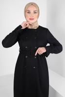 Hijab clothing BLACK ALVINA BELTED JACKET T 44278