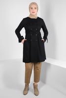 Hijab clothing BLACK ALVINA BELTED JACKET T 44278