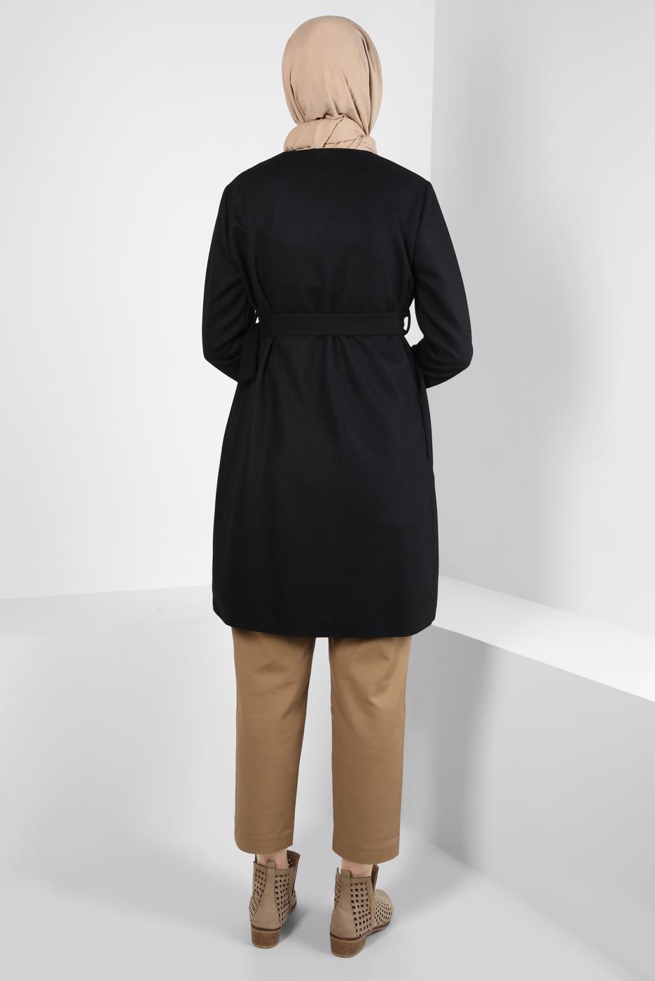 Hijab clothing BLACK ALVINA BELTED JACKET T 44278