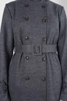 Tesettür giyim GRİ ALVİNA KEMERLİ CEKET T 44278