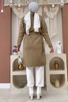 Hijab clothing MINK BELTED KNITWEAR JACKET T 5161