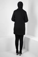 Hijab clothing BLACK COAT WITH POCKET DETAIL T 5327