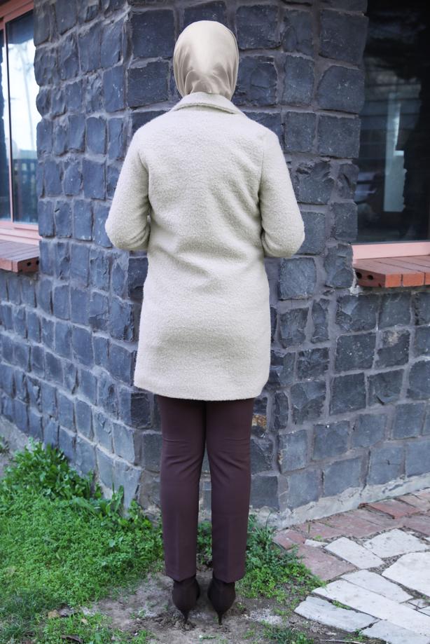Hijab clothing  COAT WITH POCKET DETAIL T 5327 - TRENDTESETTÜR