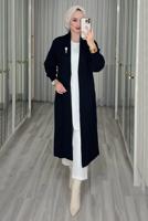 Tesettür giyim SİYAH BROŞ DETAYLI TRİKO CEKET T 62401